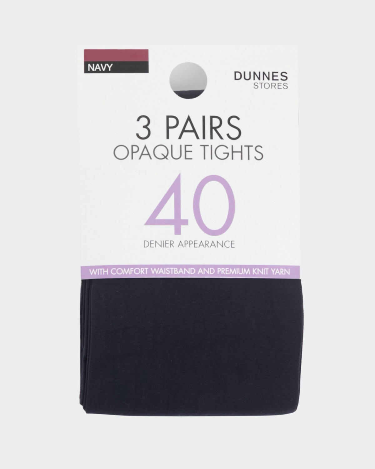 40 Denier Opaque Tights - Pack Of 3