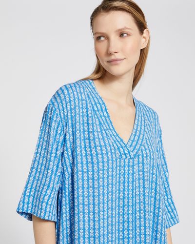Carolyn Donnelly The Edit Blue Print Kaftan