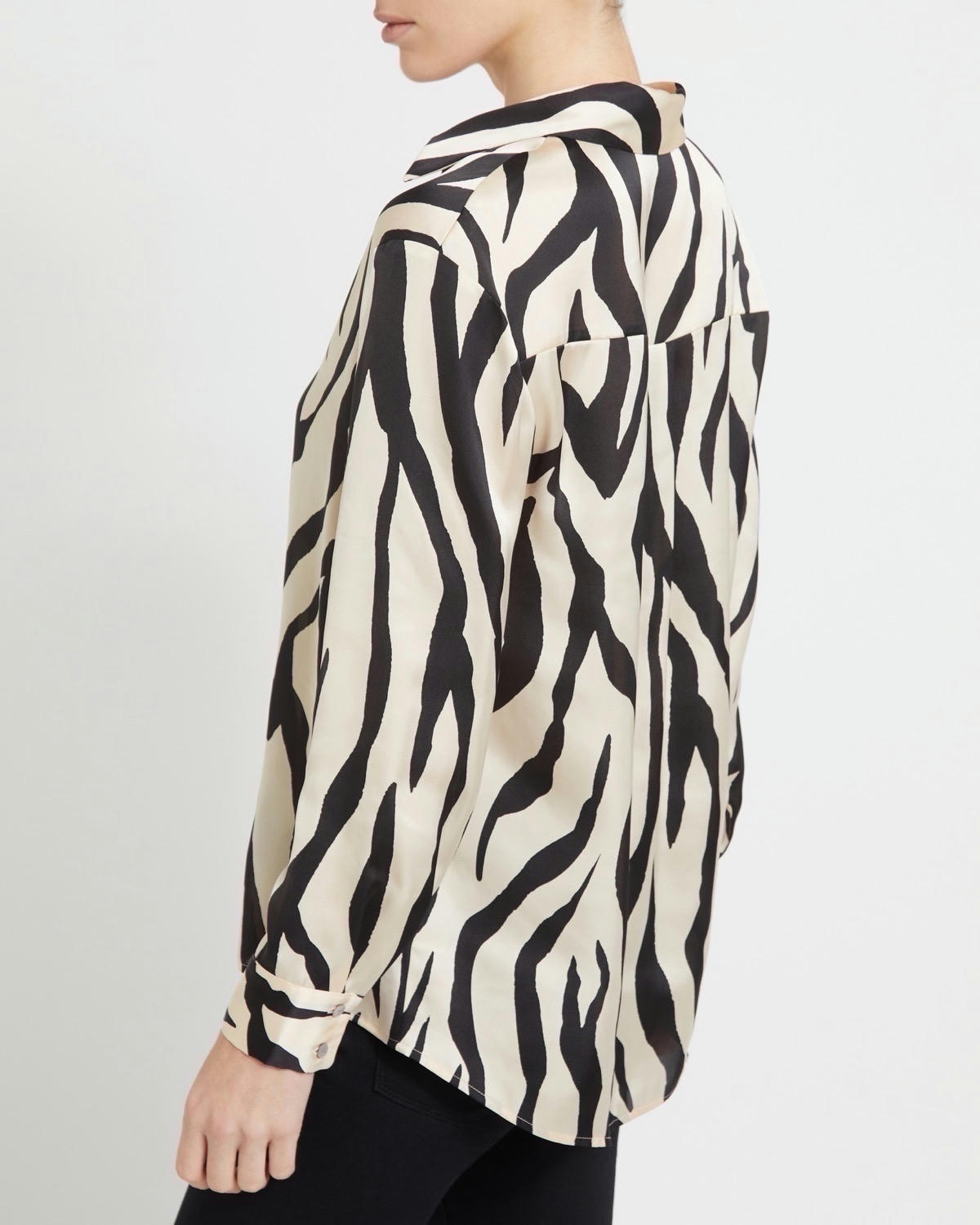 Geo Print Satin Shirt