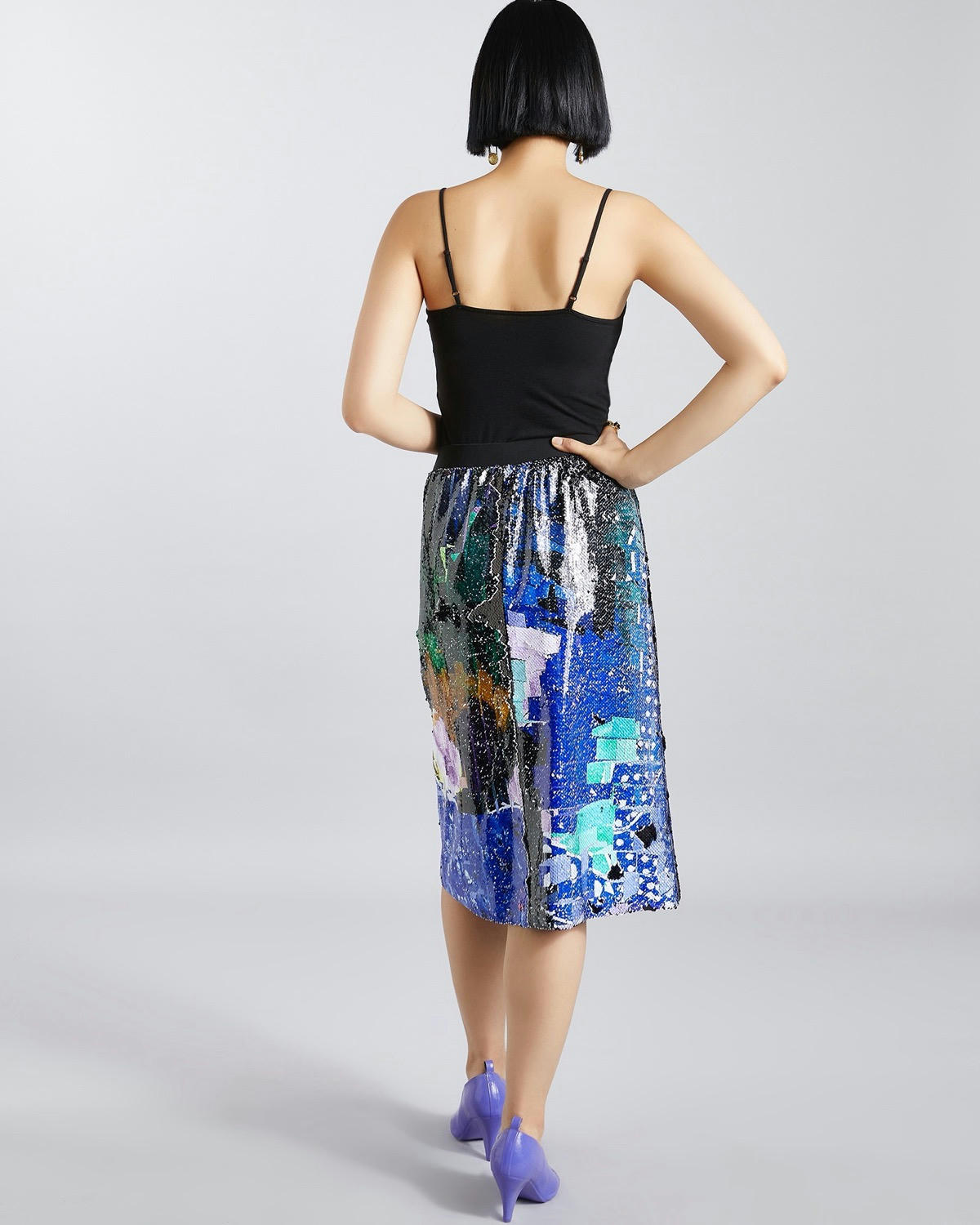 Joanne Hynes Sequin Skirt With Detachable Bow
