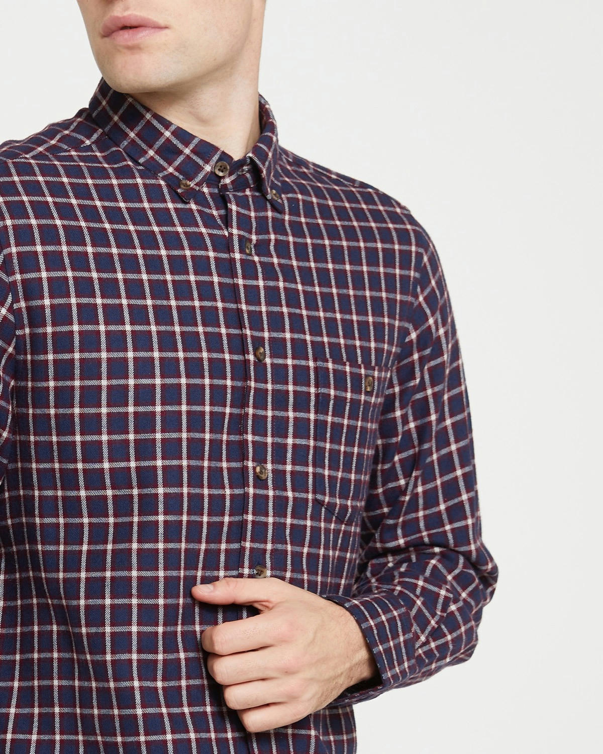 Regular Fit Brushed Check Shirt