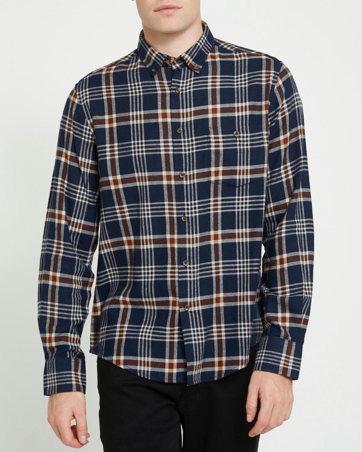 Regular Fit Brushed Check Shirt