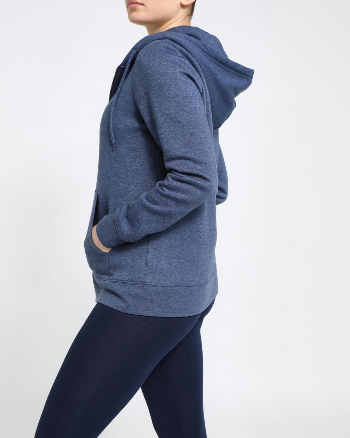 Marl Zip-Through Hoodie