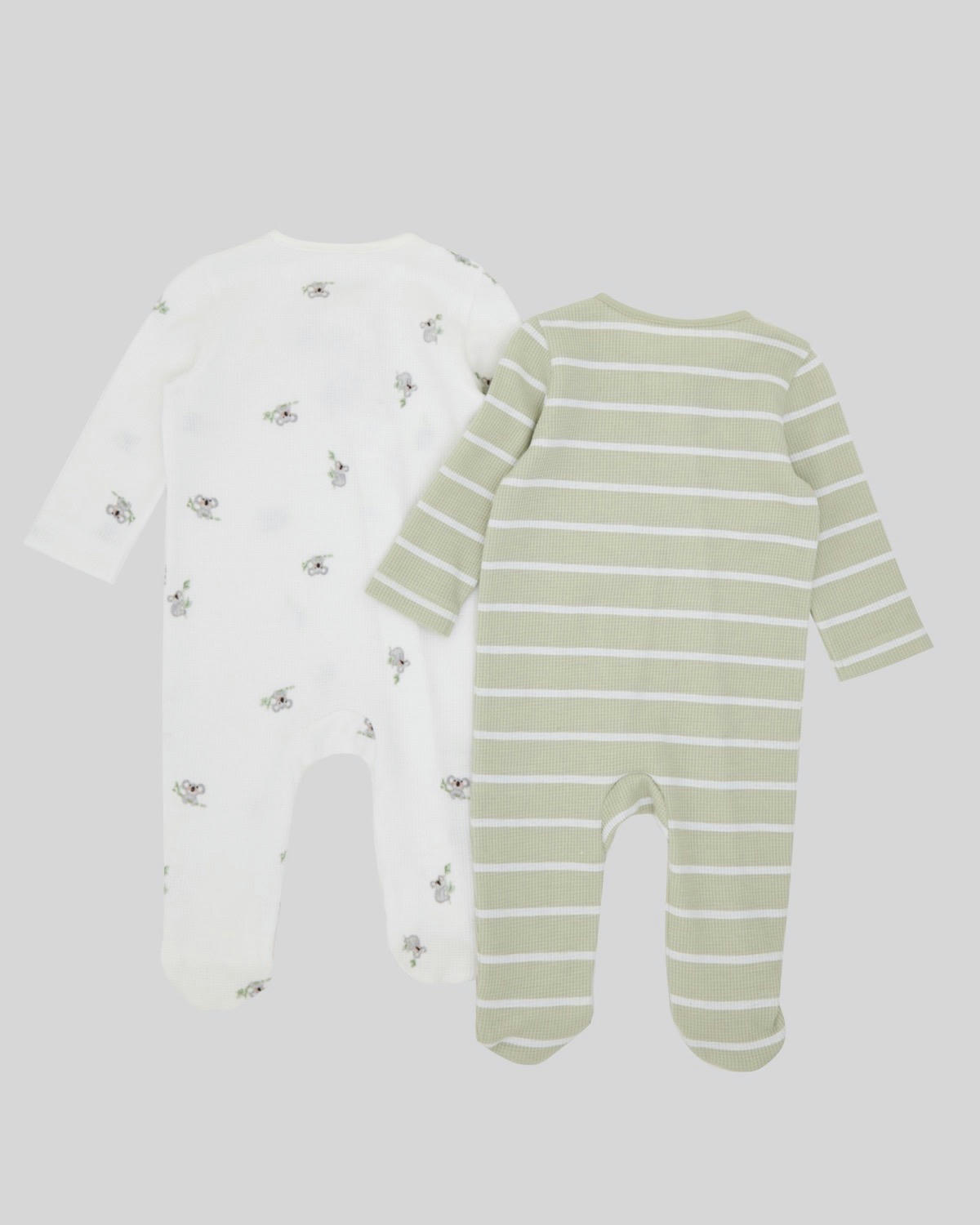 Waffle Sleepsuits - Pack Of 2 (Newborn-23 months)