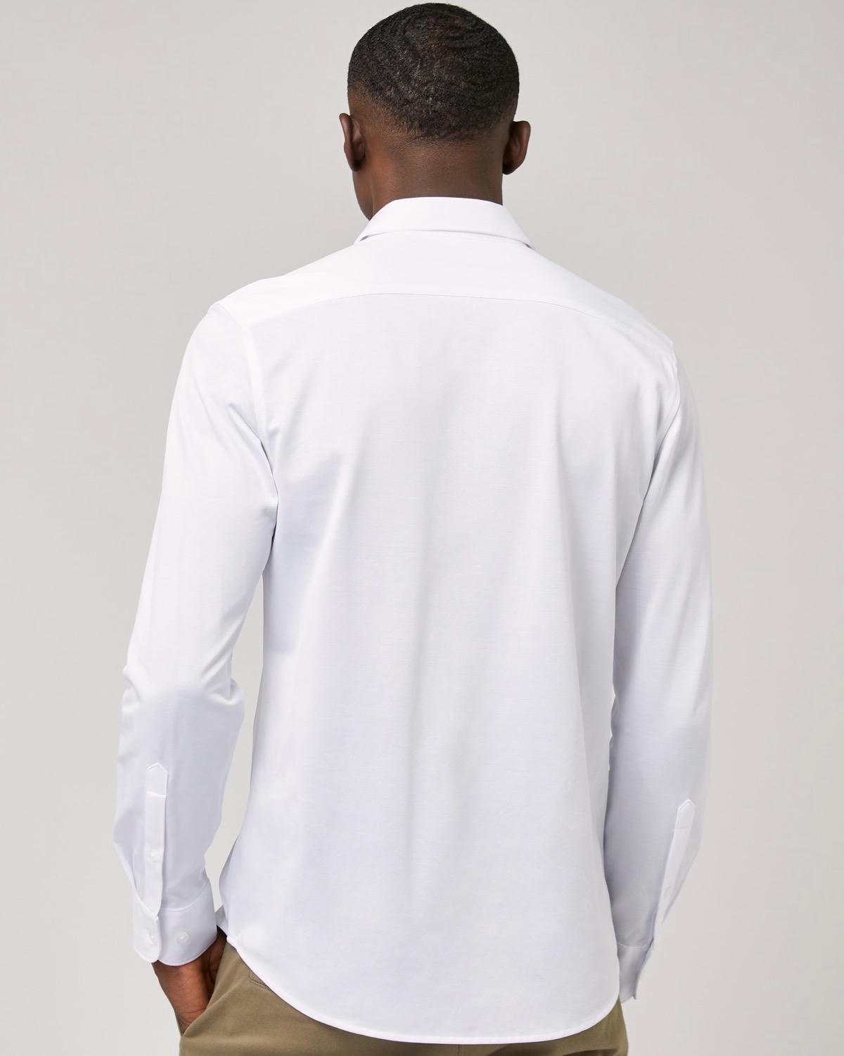 Tailored Fit Long Sleeved Knitted Stretch Shirt