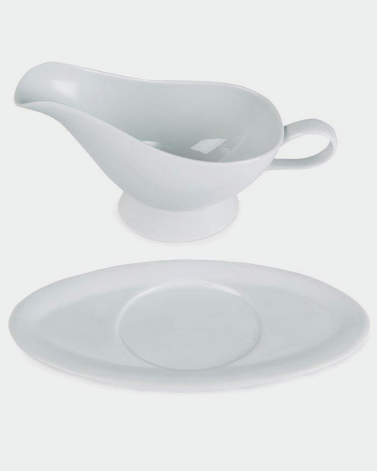 Simply White Gravy Boat And Saucer