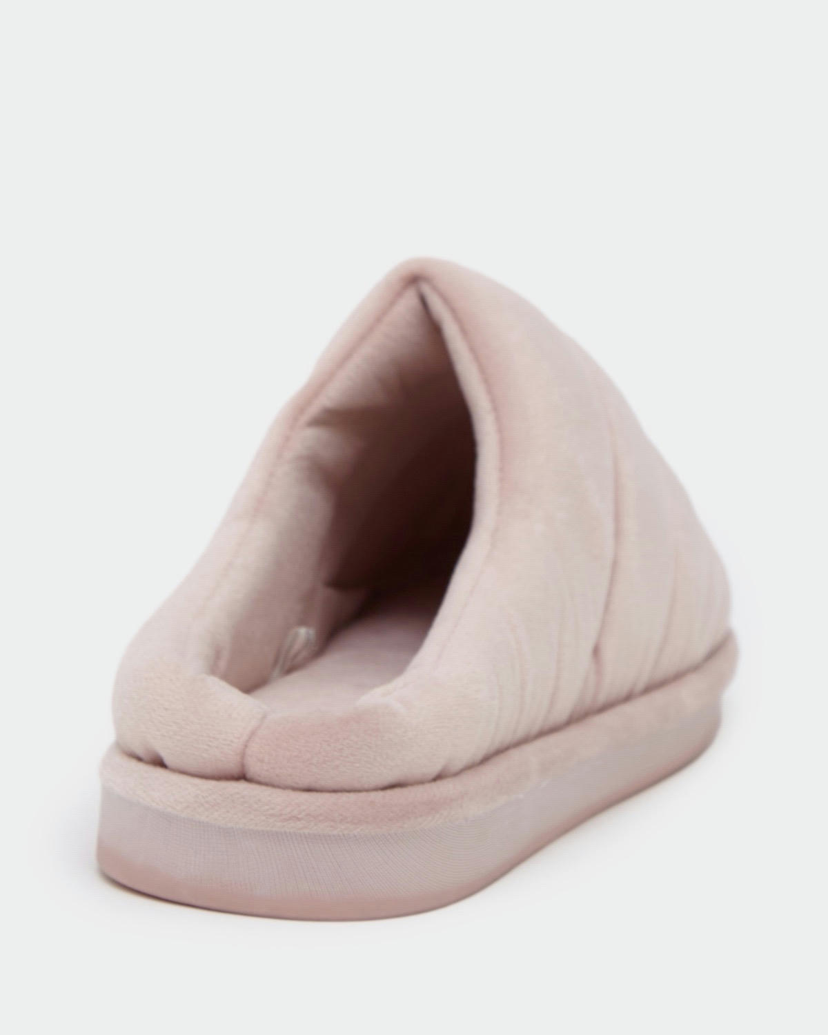 Velour Padded Mule Slipper