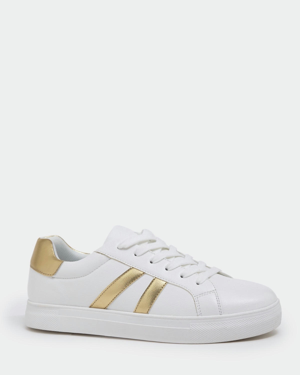 White Lace Up Trainers