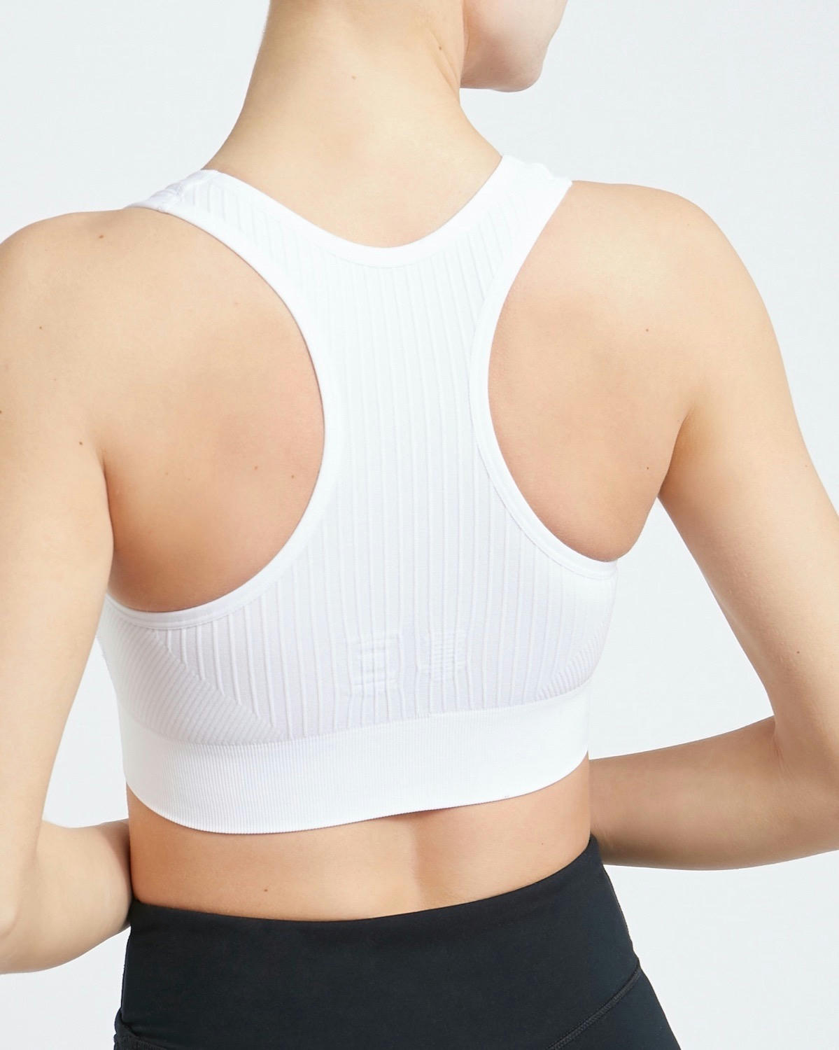 Seamless Ribbed Sports Bra Top