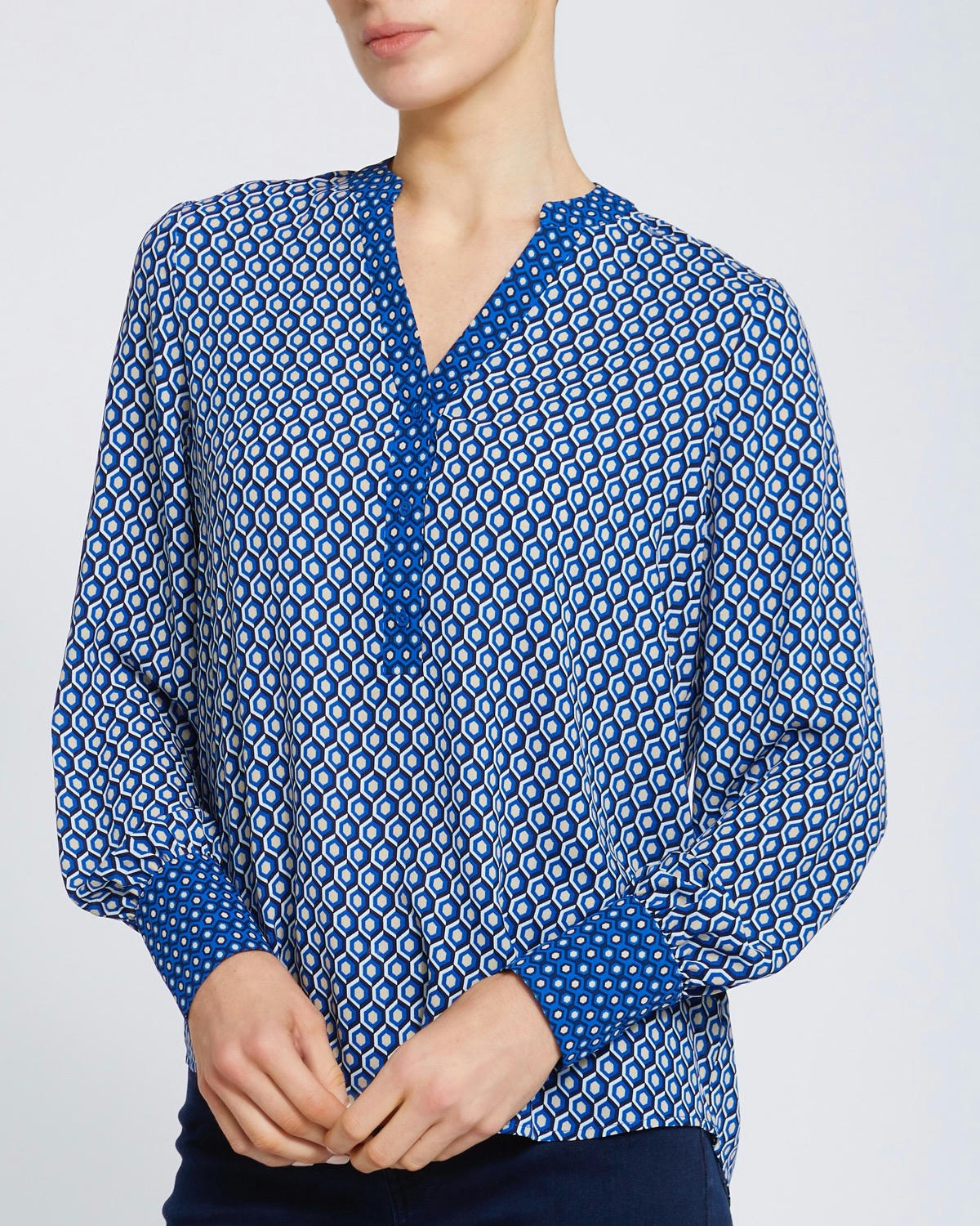 Geometric Print Blouse