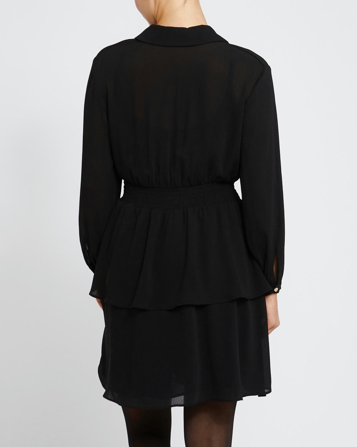 Shirred Waist Tiered Dress