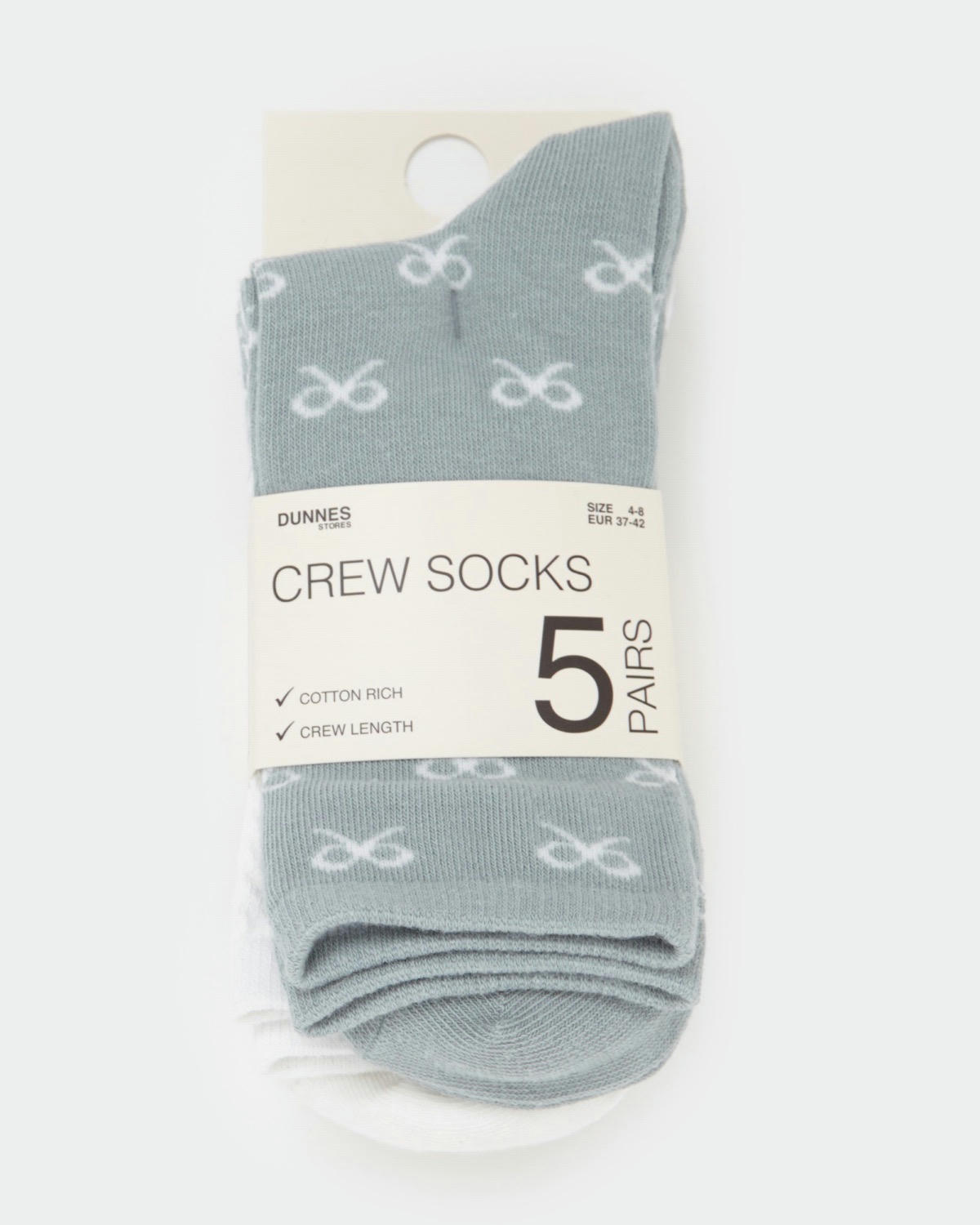 Cotton Rich Crew Socks - Pack Of 5