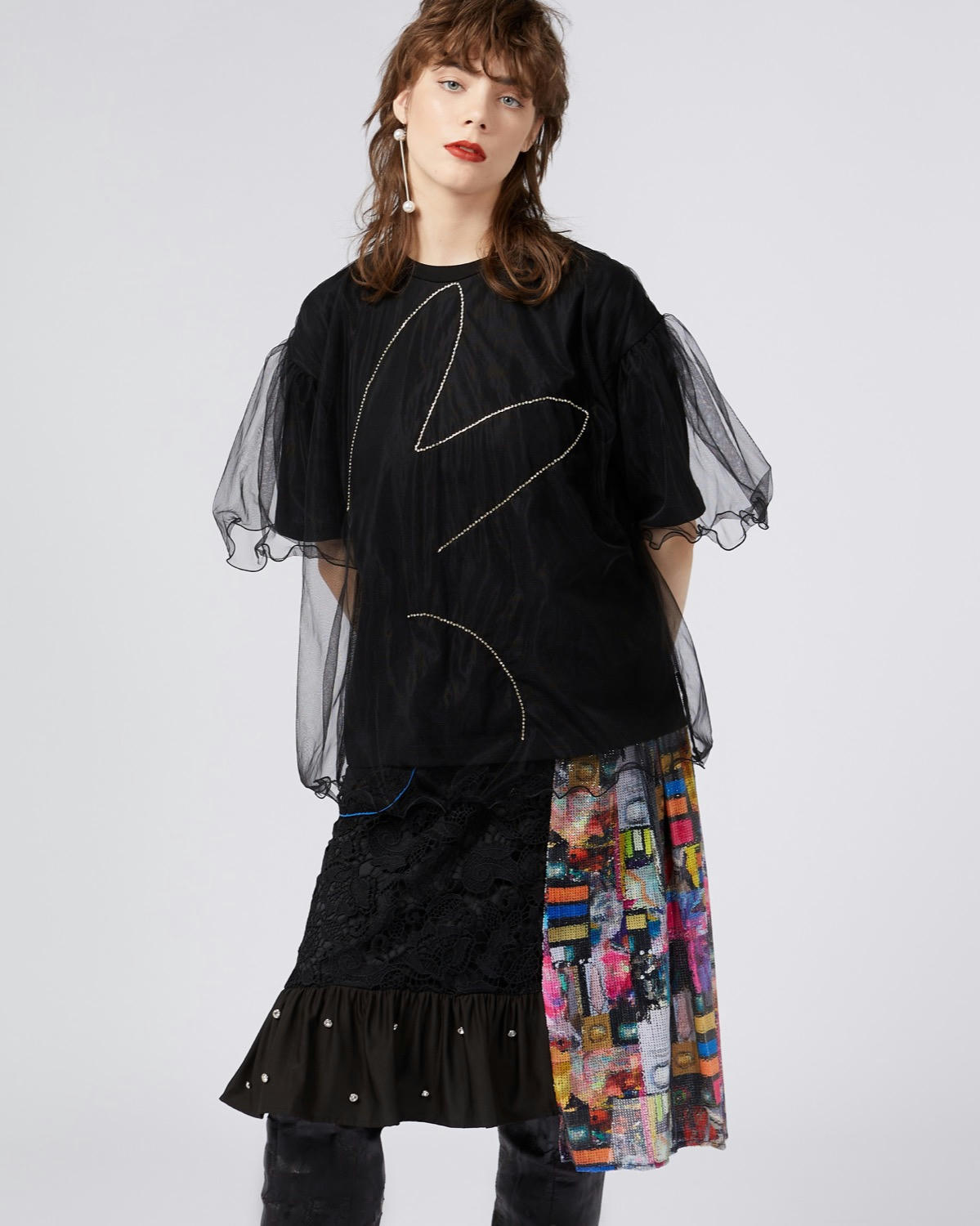 Joanne Hynes Lace And Sequin Skirt