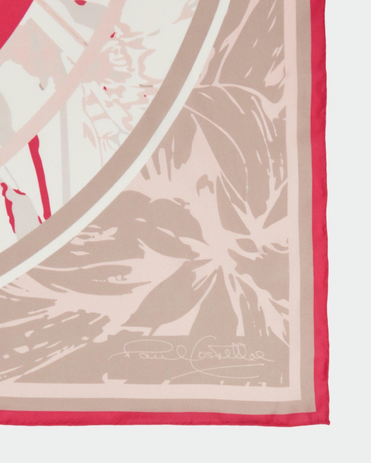 Paul Costelloe Living Studio Pink Floral Silk Scarf