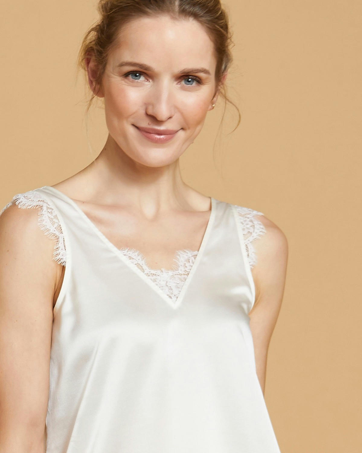 Paul Costelloe Living Studio Ivory Silk-Blend Cami