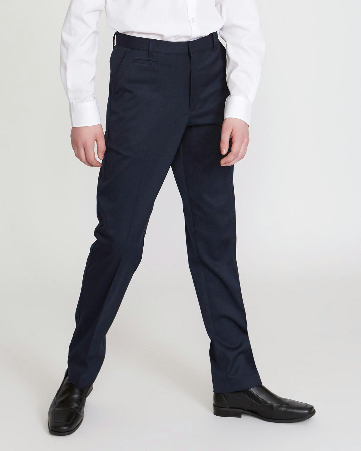 Longer Leg Stretch Regular Leg Trousers (9-17 Years)
