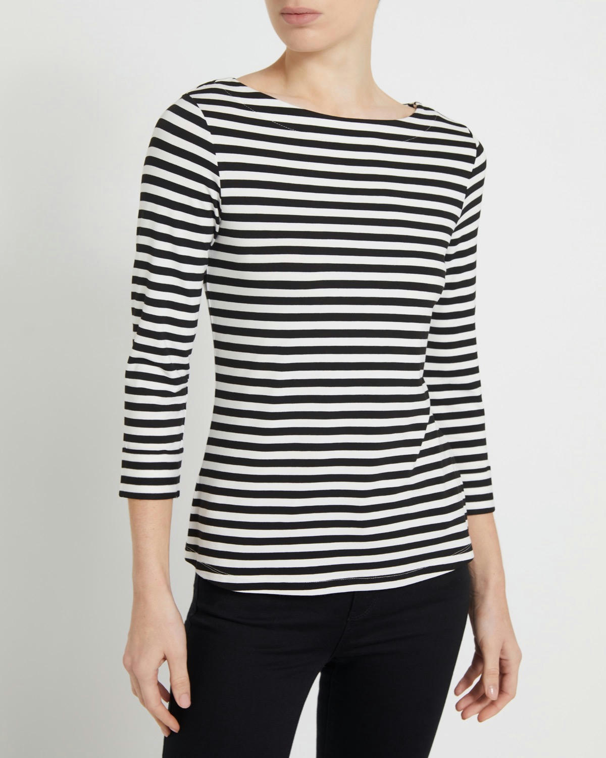 Stripe Boatneck Top