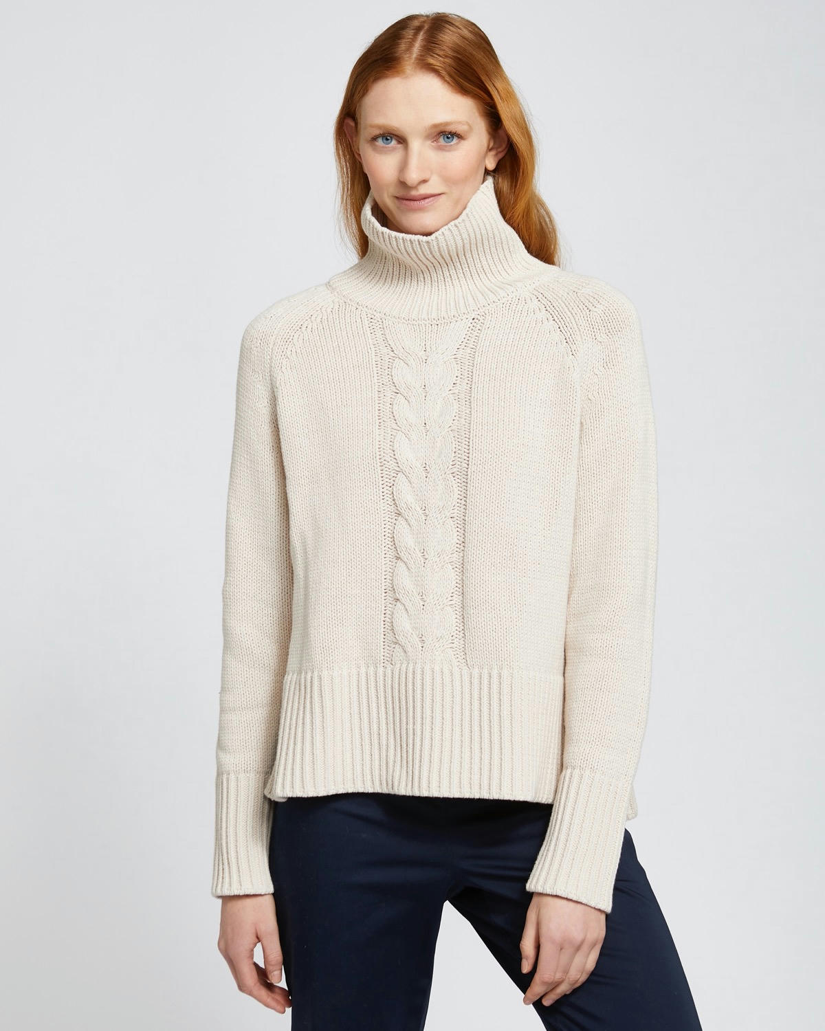 Carolyn Donnelly The Edit Cable Front Polo Neck Jumper