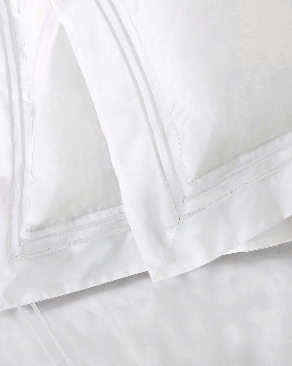 Francis Brennan the Collection White Double Stripe Duvet Cover