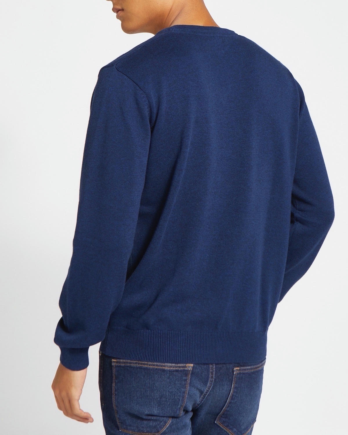 Regular Fit Cotton V-Neck Jumper