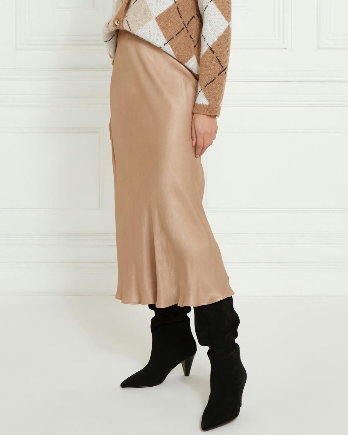 Gallery Satin Slip Skirt