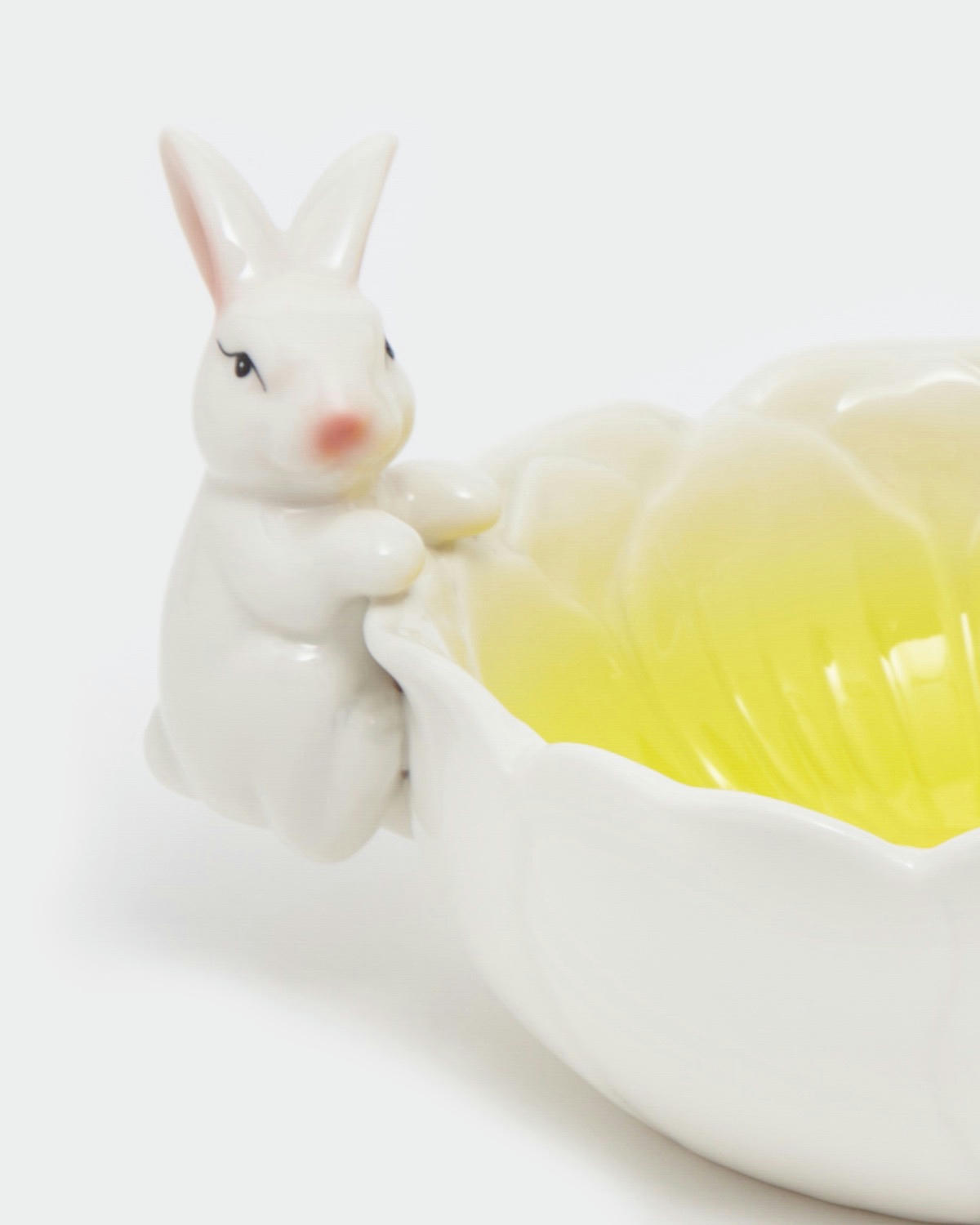 Ceramic Bunny Flower Bowl