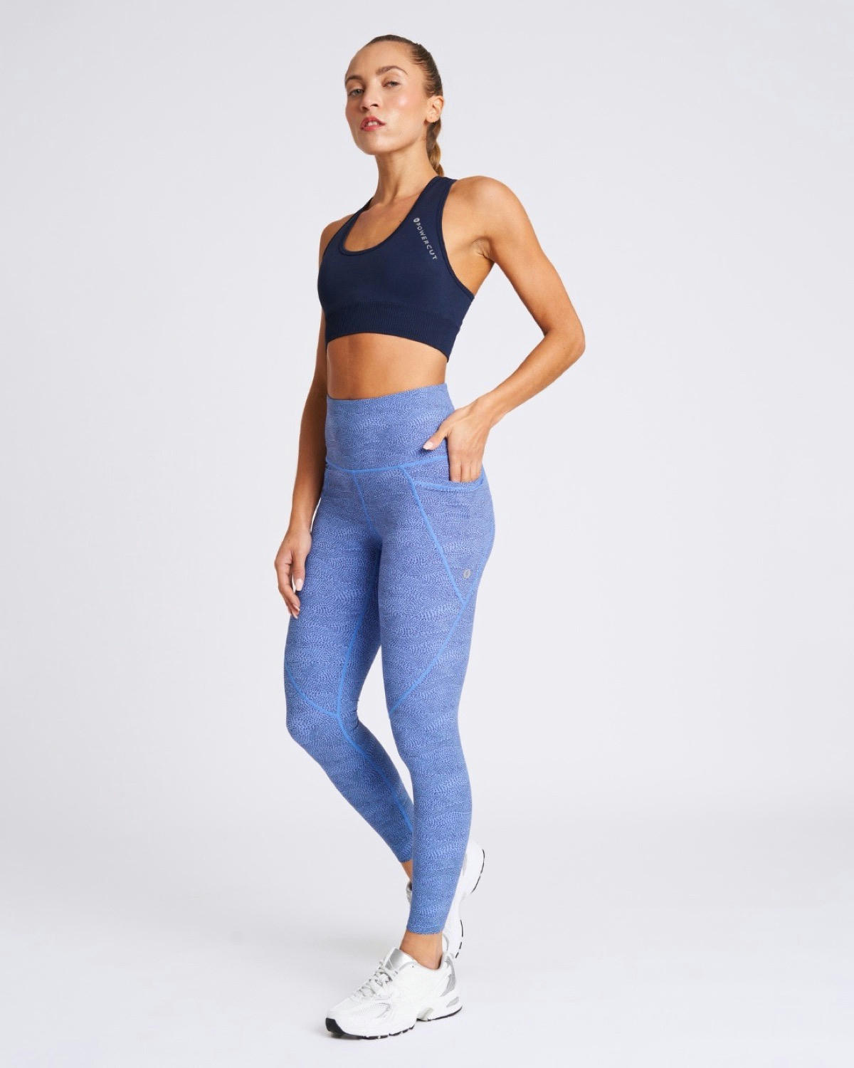 Powercut Sculpt High-Waisted Cornflower Print Leggings