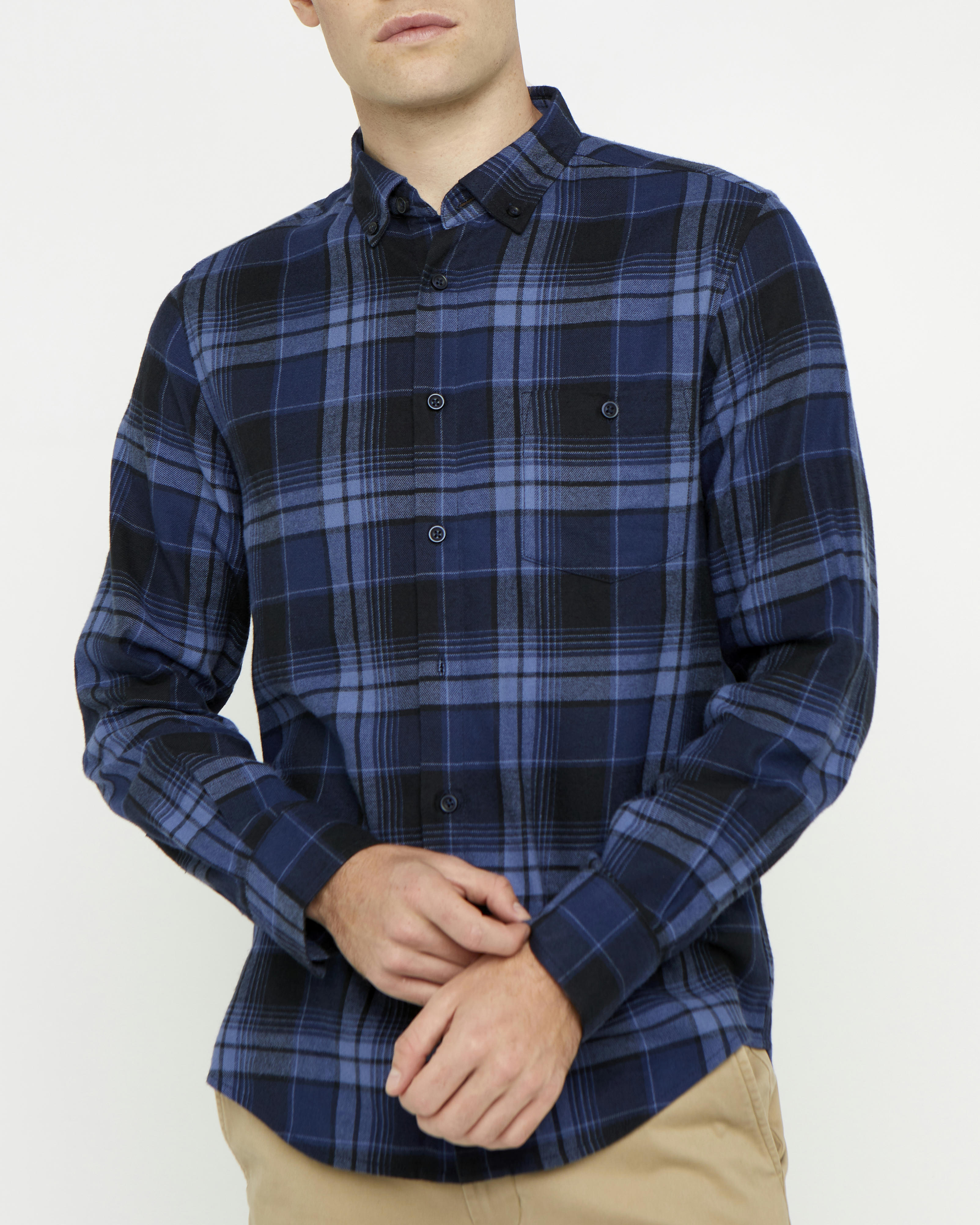 Regular Fit Brushed Check Shirt