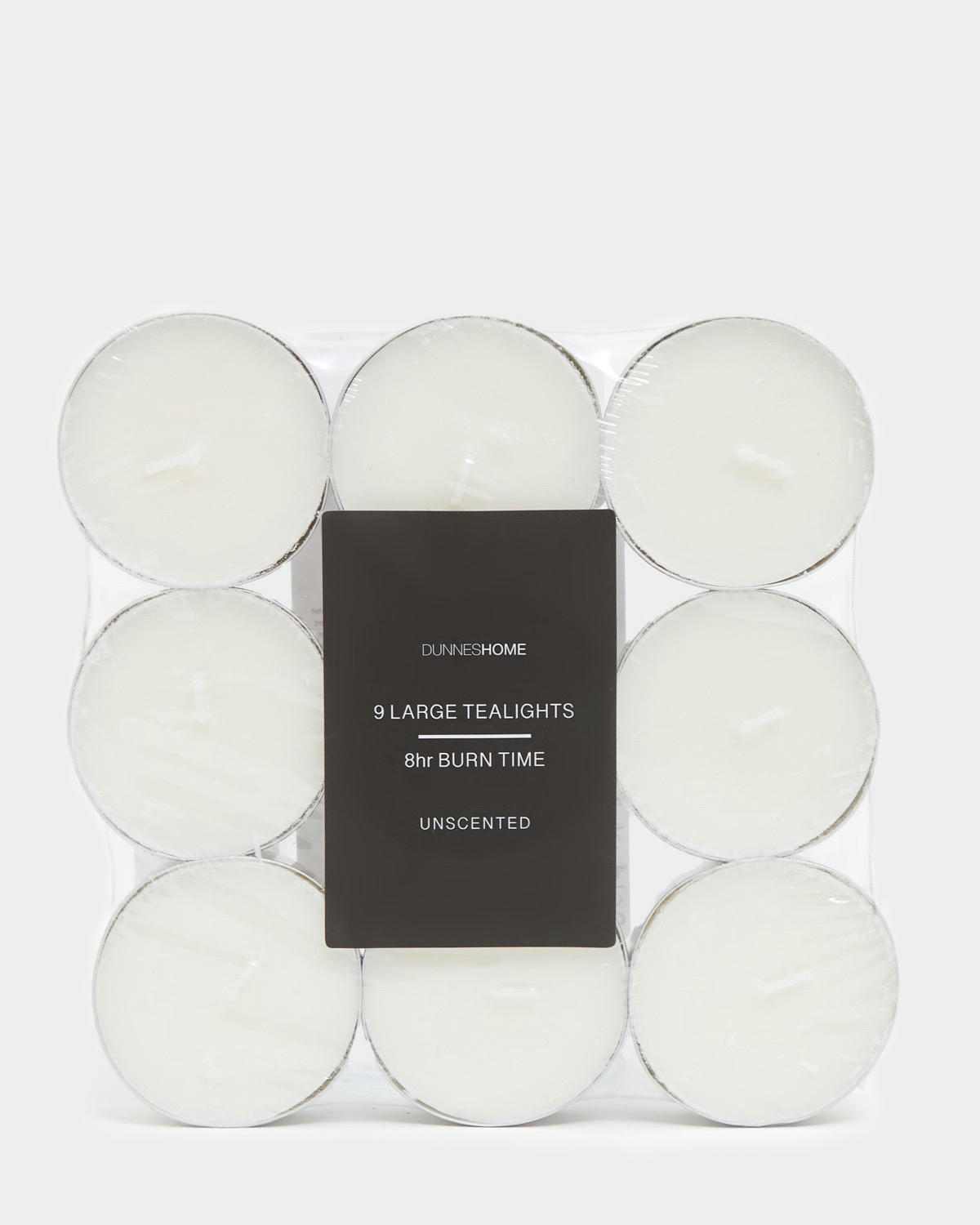 Large Tealight 8 Hour Burn - Pack Of 9