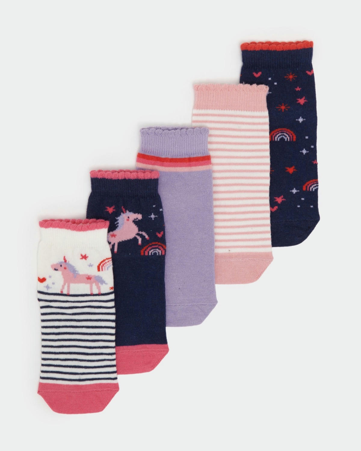 Baby Girls Design Socks - Pack Of 5