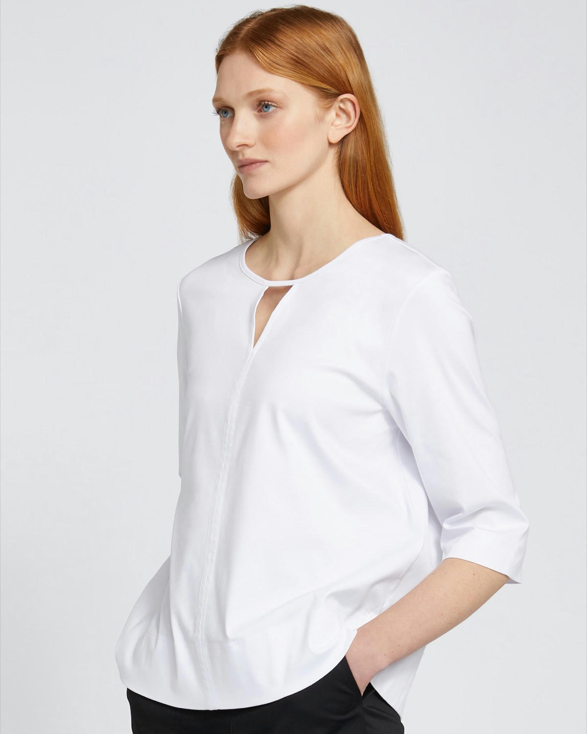 Carolyn Donnelly The Edit Cut Out Front Seam Top