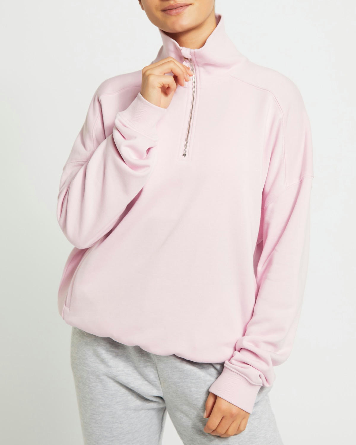 Funnel Neck Half Zip Top