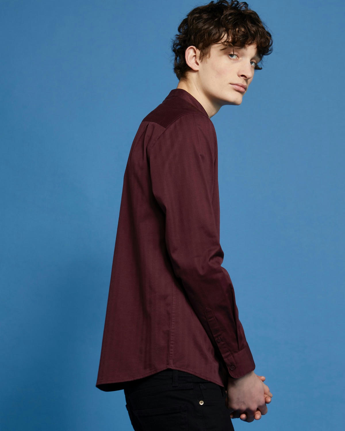 Paul Galvin Oxford Herringbone Grandad Shirt