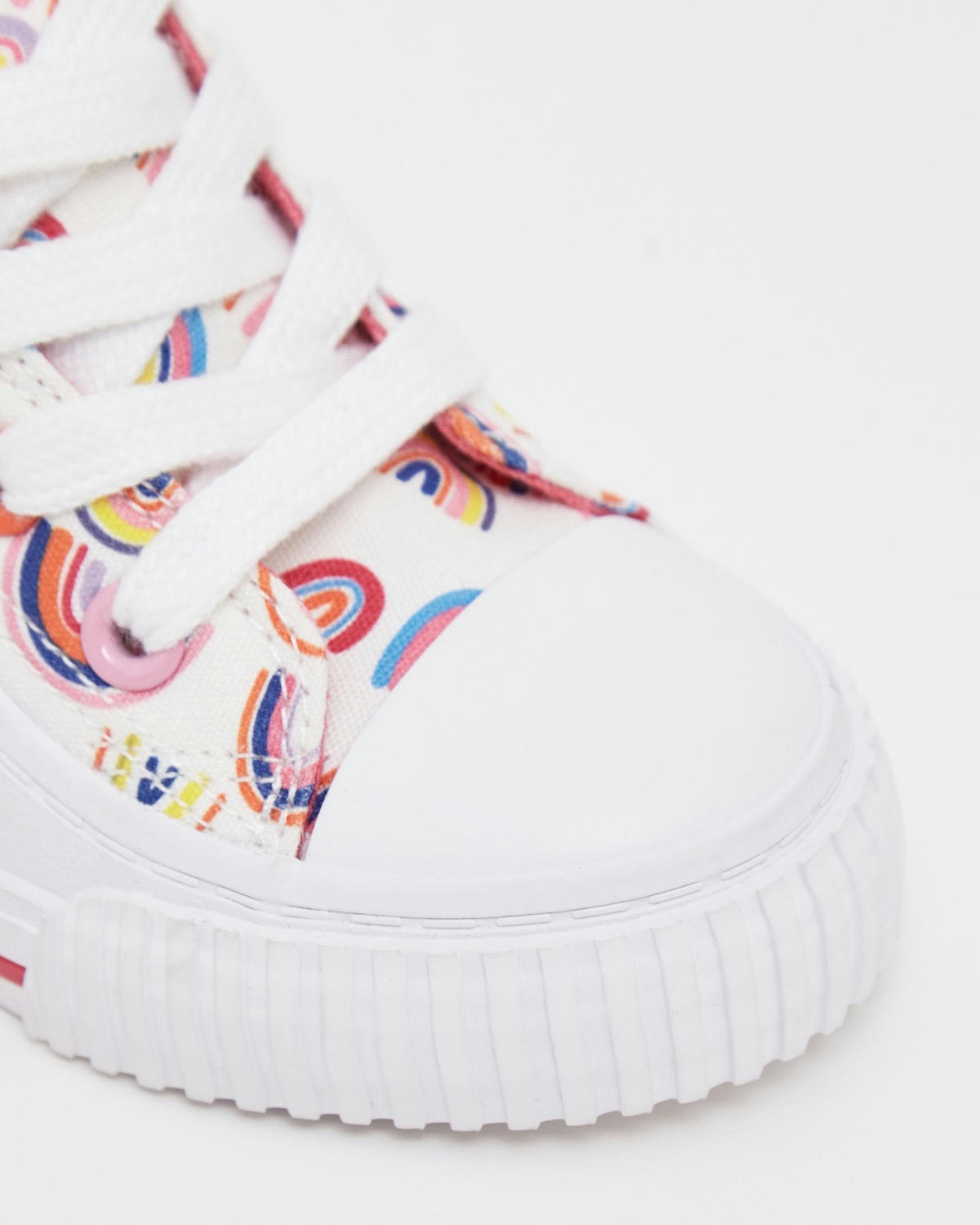 Rainbow High Top Canvas Trainers