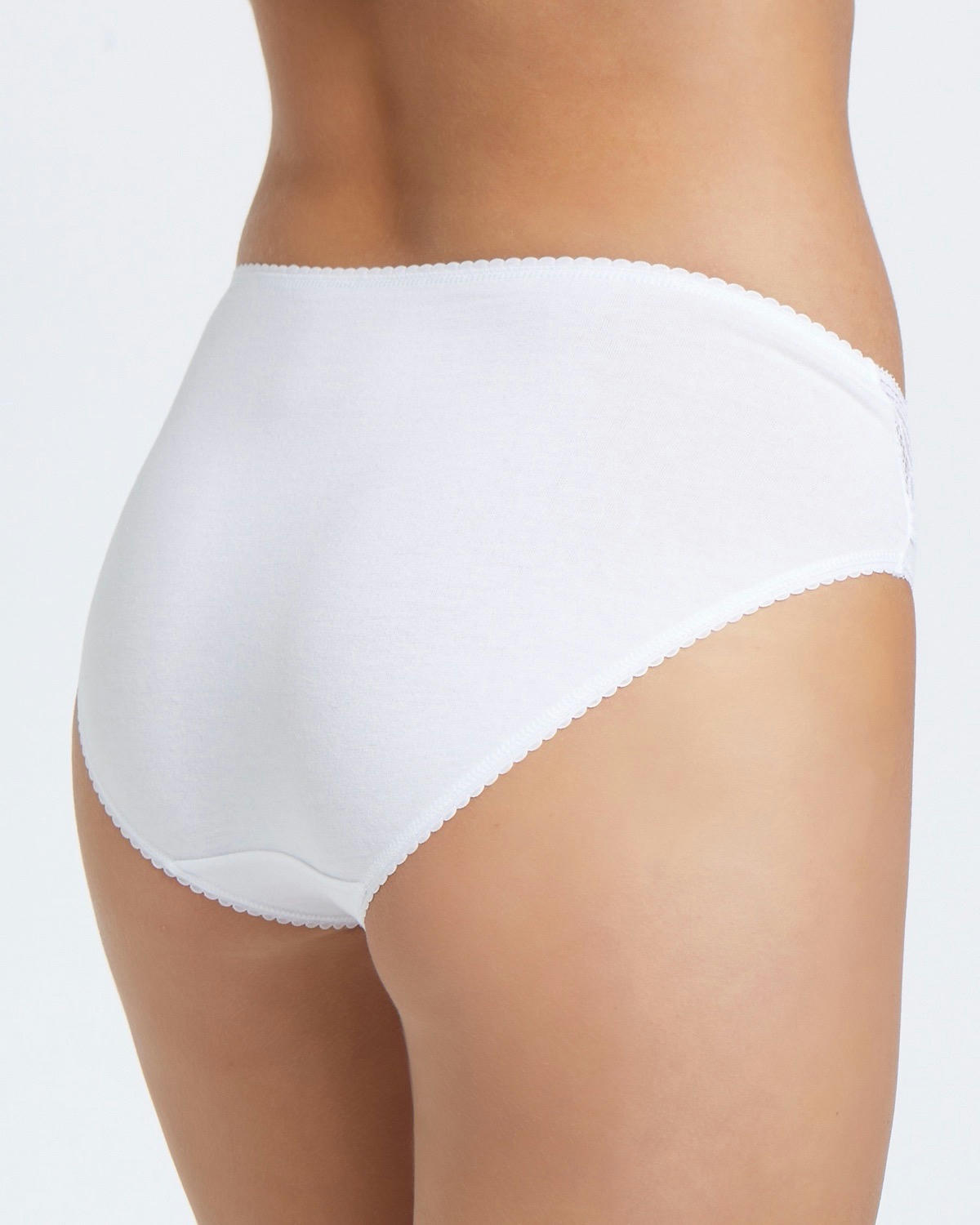 Lace Cotton-Rich High Leg Briefs - Pack of 5