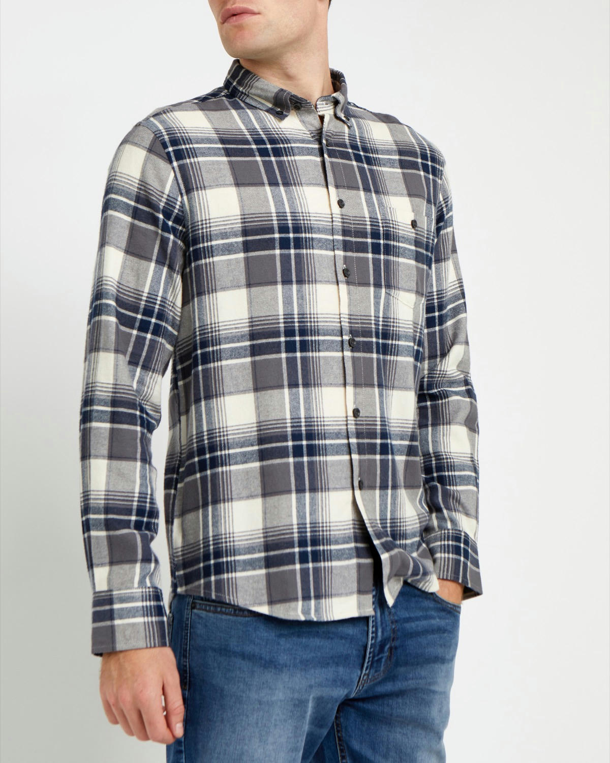 Regular Fit Brushed Check Shirt