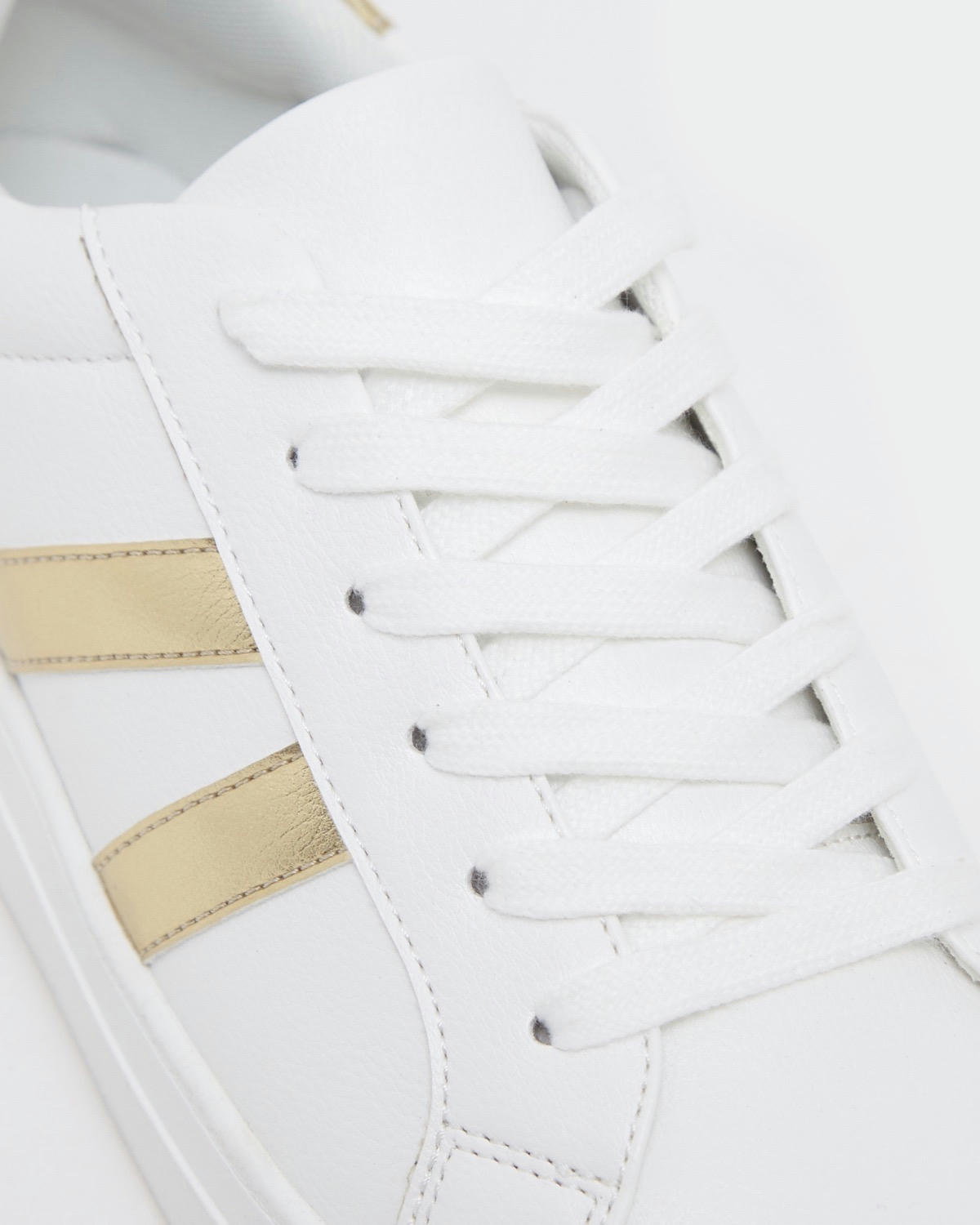 White Lace Up Trainers