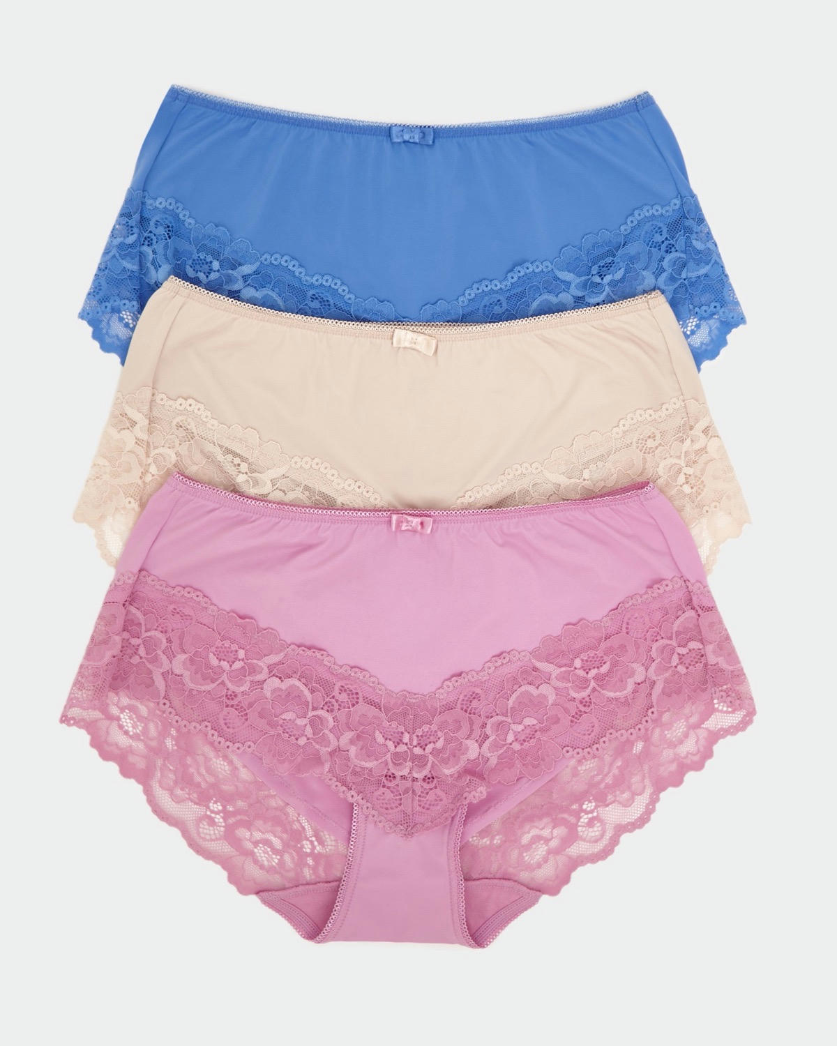 Midi Lace Briefs - Pack Of 3