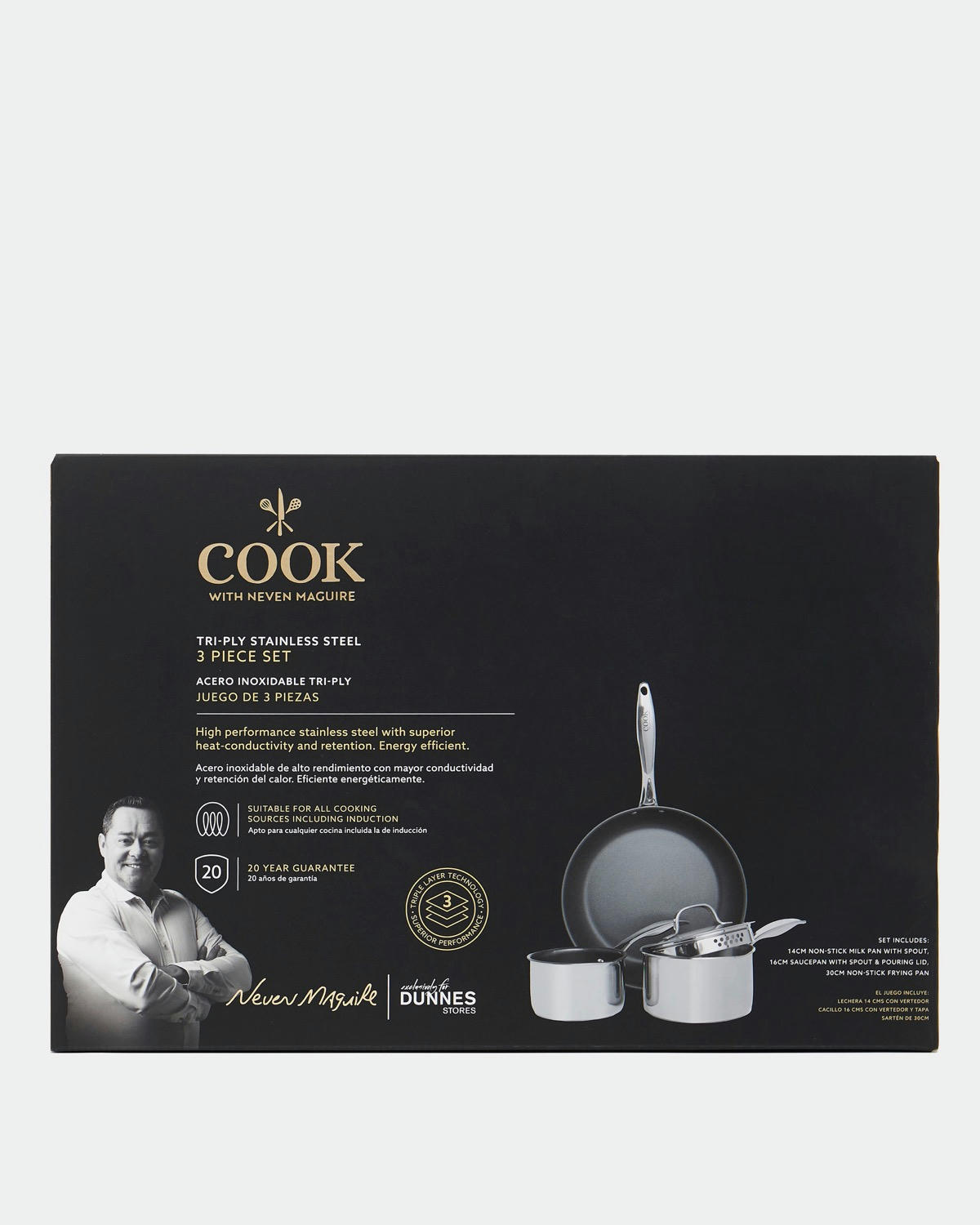 Neven Maguire 3-Piece Cookware Set