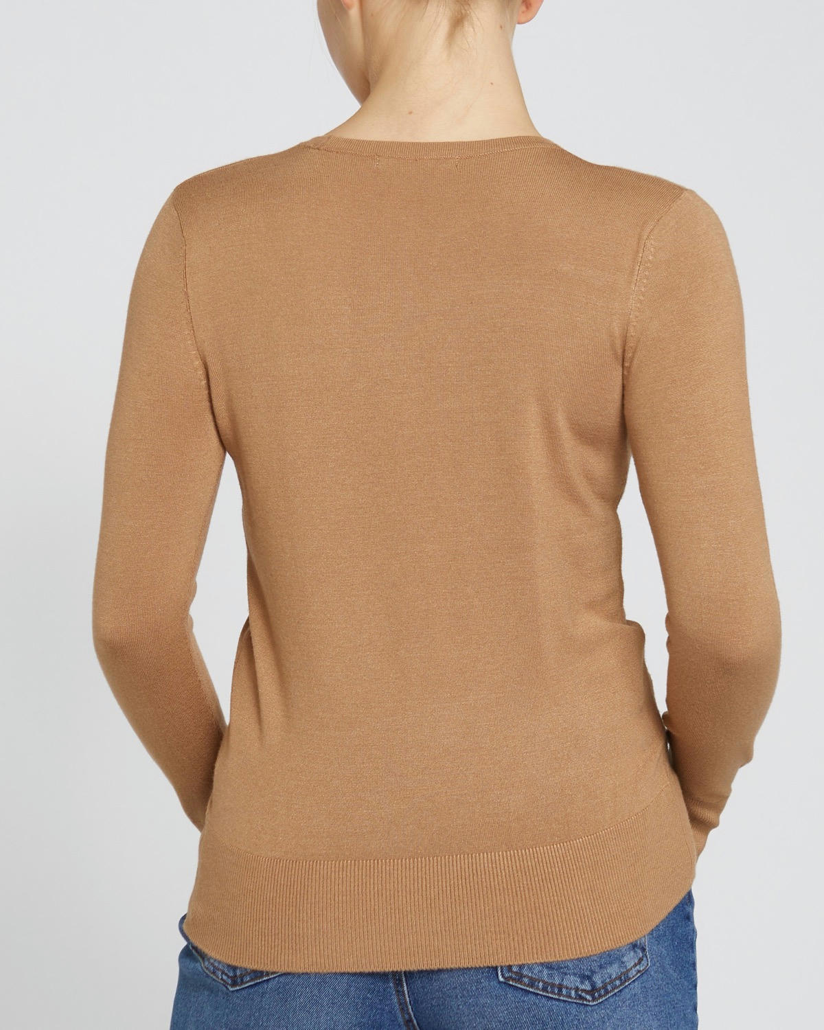 Crew Neck Button Detail Jumper