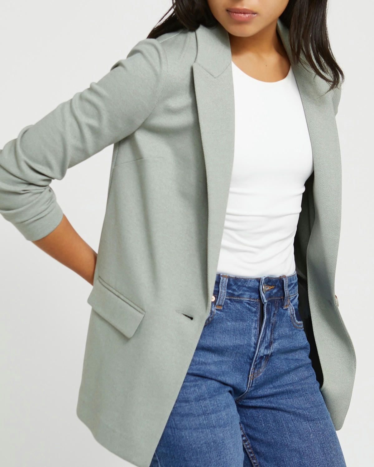Textured Jersey Blazer