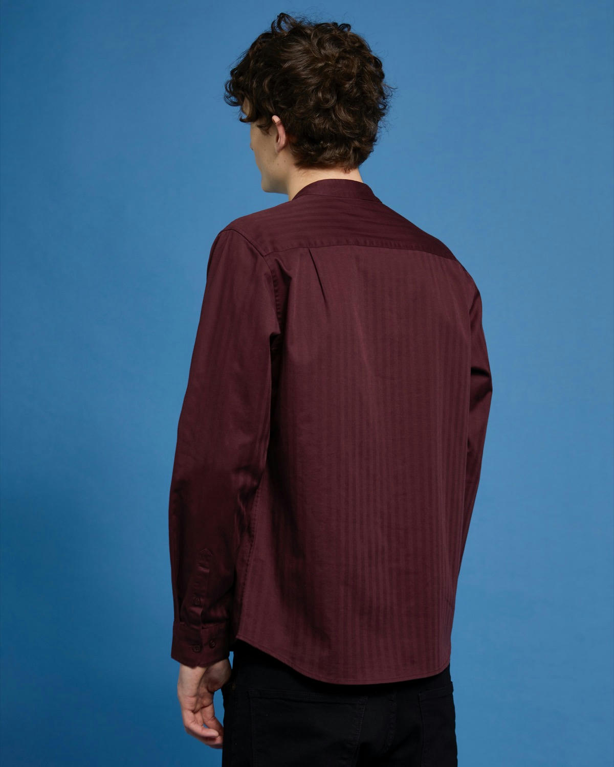 Paul Galvin Oxford Herringbone Grandad Shirt