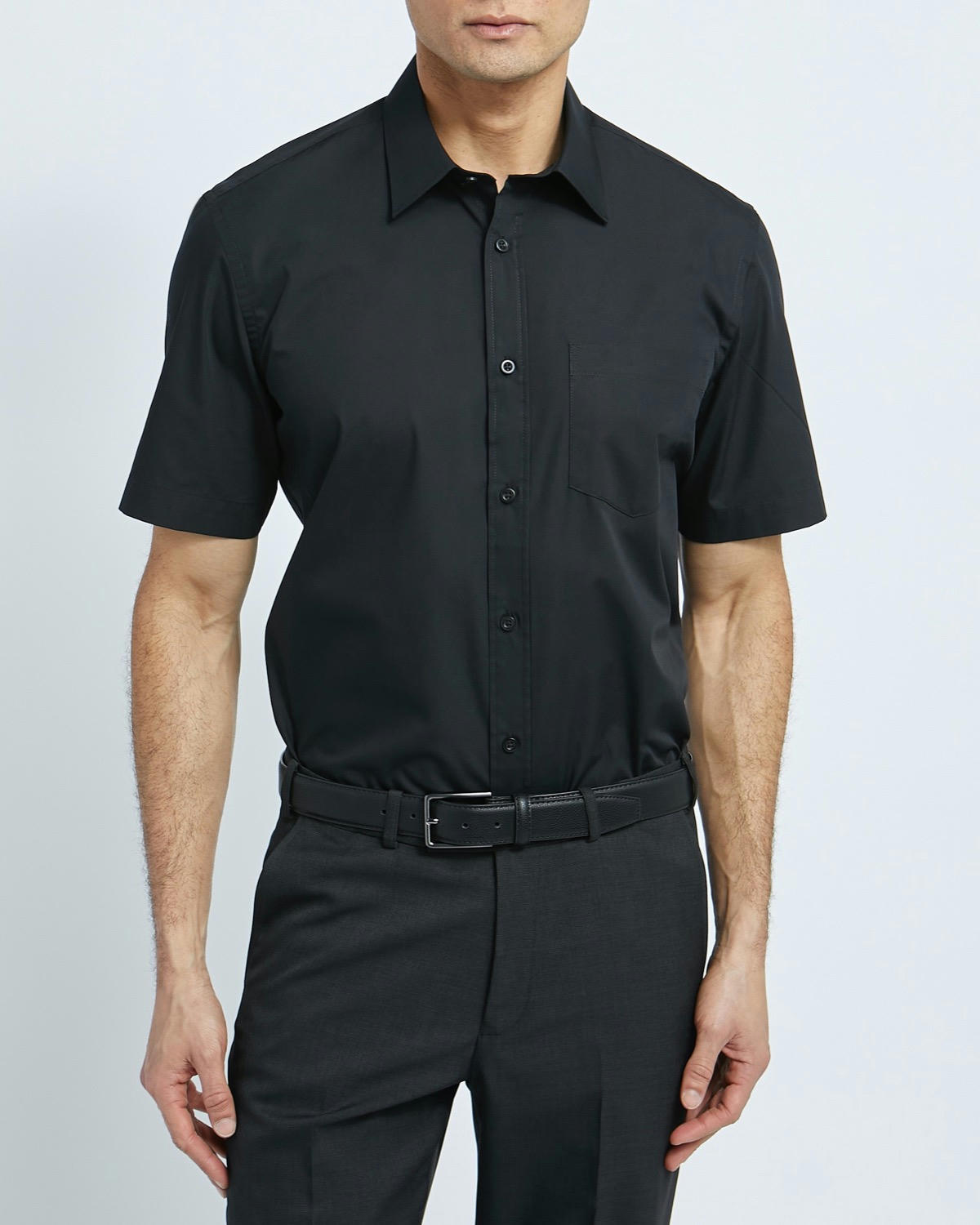 Regular Fit Short-Sleeved Cotton Rich Shirt