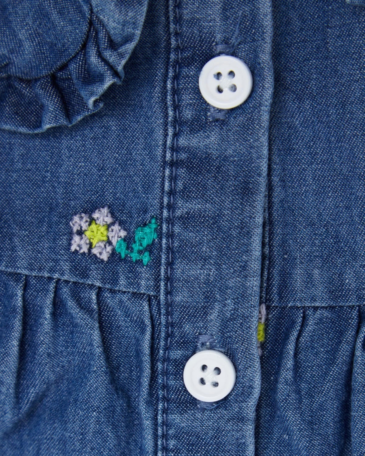 Leigh Tucker Willow Rose Chambray Dress (6 Months-4 Years)