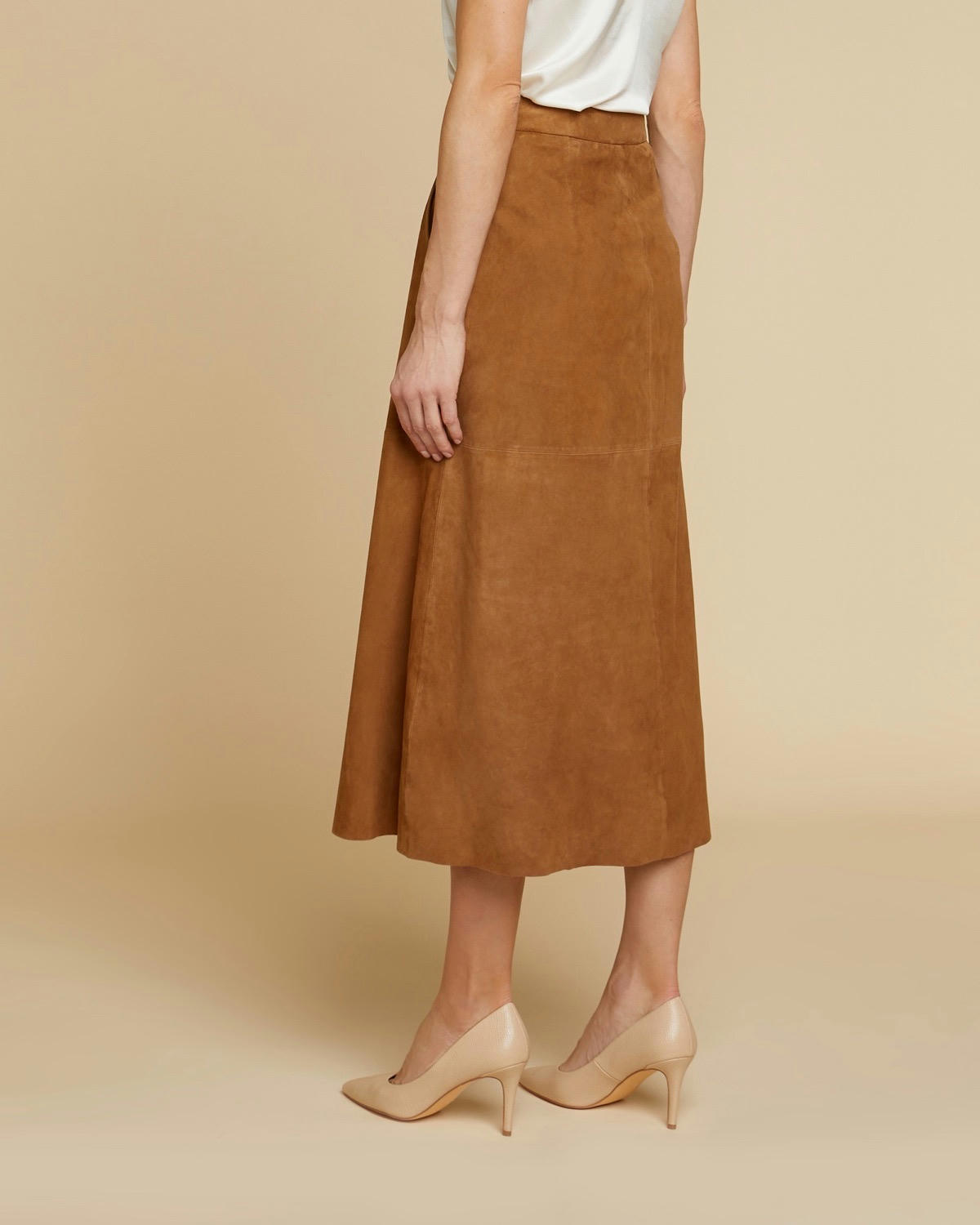 Paul Costelloe Living Studio Suede Skirt