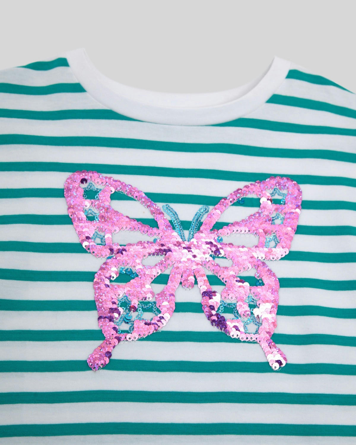 Sequin Boxy Long-Sleeved T-Shirt (3-14 Years)