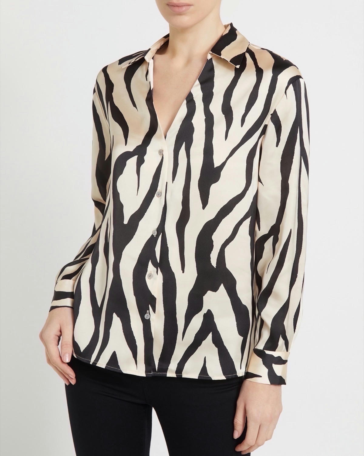 Geo Print Satin Shirt