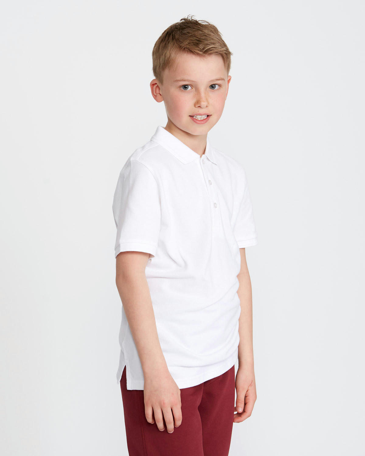 Boys Stain Release Short-Sleeved Slim Polo Shirts - Pack Of 2