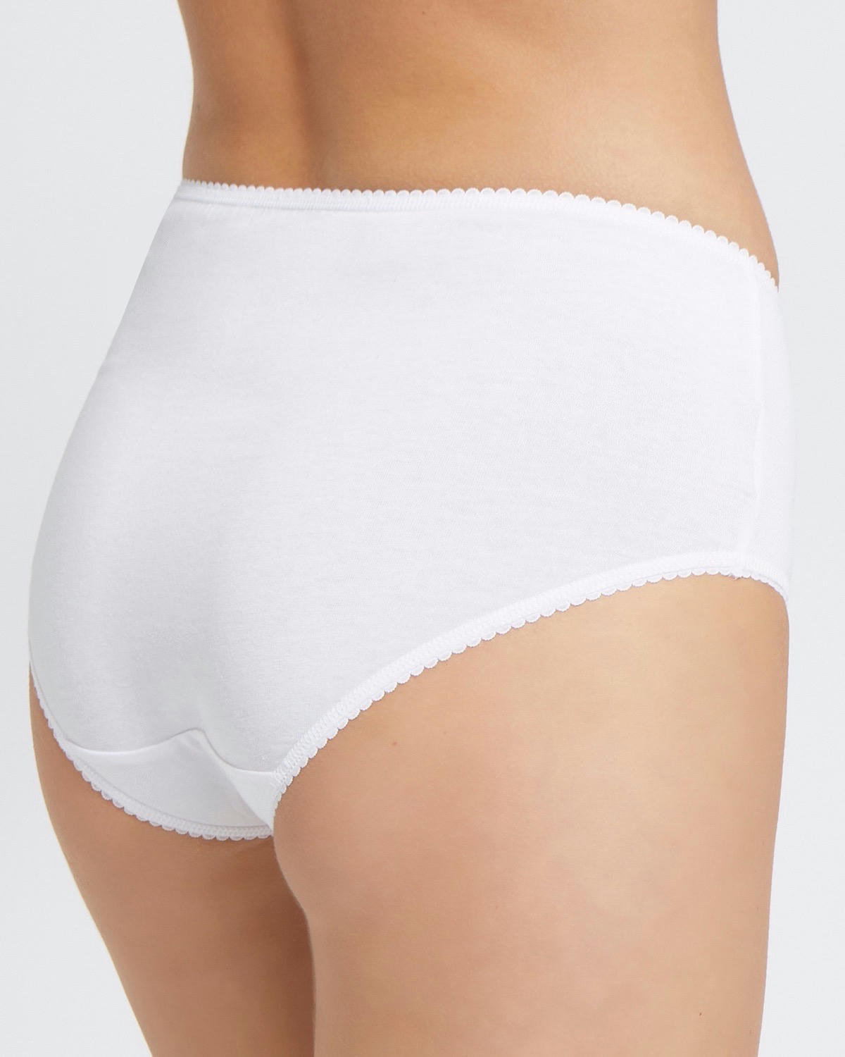 Plain Cotton Rich Midi Briefs - Pack of 5