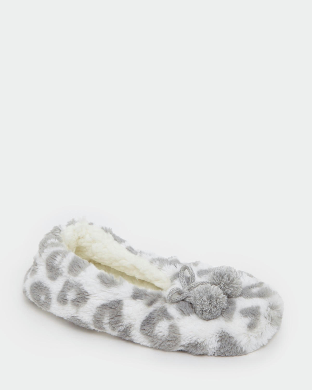 Fur Ballerina Slipper Sock
